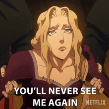 Youll Never See Me Again Lisa Tepes GIF - Youll Never See Me Again Lisa Tepes Castlevania GIFs