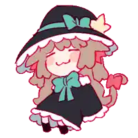 a cartoon drawing of a girl wearing a hat
