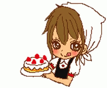eat cake animated gif