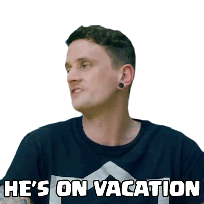Hes On Vacation Max Sticker - Hes On Vacation Max Clash Royale Stickers
