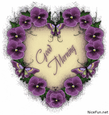 Good Morning Greetings GIF - Good Morning Greetings Purple Flower GIFs