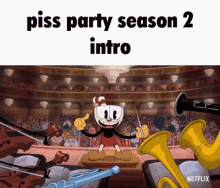 Piss Party Cuphead GIF - Piss Party Cuphead Piss Party Season2 GIFs