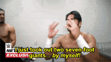 Wwe Mansoor GIF - Wwe Mansoor I Just Took Out Two Seven Foot Giants GIFs
