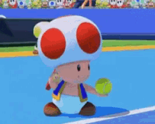 Toad Tennis Mario Tennis GIF - Toad Tennis Mario Tennis Mario Tennis Aces GIFs
