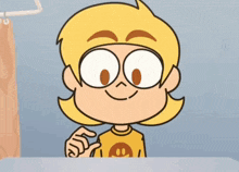a cartoon character with a skull on his shirt is standing next to another character