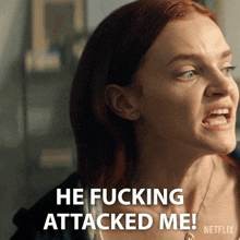 a woman says he fucking attacked me on a netflix ad