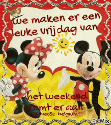 Mickey Mouse Minnie Mouse GIF - Mickey Mouse Minnie Mouse Fijne Dag GIFs