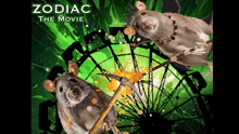 a poster for zodiac the movie shows two mice