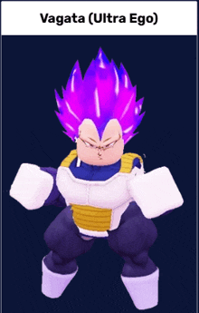 a cartoon character with purple hair is called vagata ultra ego