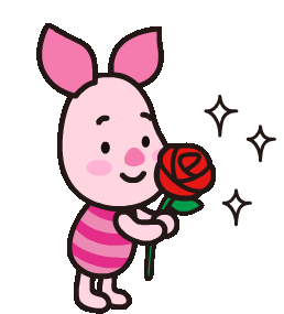 Rose Piglet Sticker - Rose Piglet Cute Stickers