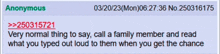 a very normal thing to say call a family member and read what you typed out loud to them when you get the chance anonymous