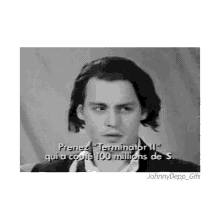 Johnny Depp Black And White GIF - Johnny Depp Black And White Interview GIFs