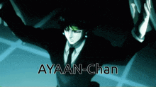 a picture of a man in a suit and tie with the name ayaan-chan