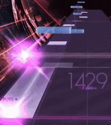 the number 1429 is displayed on a piano keyboard