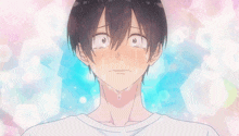 a man with tears running down his face