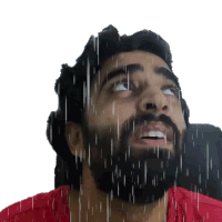 Raining Rahul Dua Sticker - Raining Rahul Dua Getting Wet Stickers