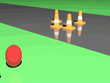 Ball Hitting Traffic Cone Animation GIF - Ball Hitting Traffic Cone Animation GIFs