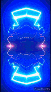 a kaleidoscope of lightning bolts on a blue background .