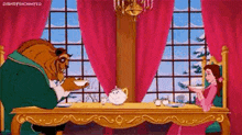 Beauty And The Beast Dining Table GIF - Beauty And The Beast Dining Table GIFs