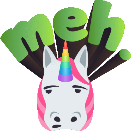 Meh Unicorn Life Sticker - Meh Unicorn Life Joypixels Stickers