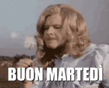 Buon Martedì Buon Lavoro Dente Di Leone Parrucca Benny Hill GIF - Dandelion Have A Nice Tuesday GIFs