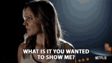 What Is It You Wanted To Show Me Tricia Helfer GIF - What Is It You Wanted To Show Me Tricia Helfer Charlotte Richards GIFs