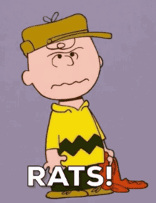 Charlie Brown Rats GIF - Charlie Brown Rats Damn It GIFs