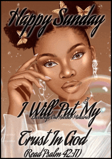 a poster that says happy sunday on it