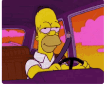 Homer Driving GIF - Homer Driving The Simpsons GIFs