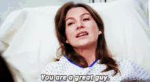 Greys Anatomy Meredith Grey GIF - Greys Anatomy Meredith Grey You Are A Great Guy GIFs
