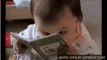 Reading Baby Reading GIF - Reading Baby Reading GIFs