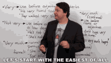 Lets Start With The Easiest Of All Alex GIF - Lets Start With The Easiest Of All Alex Learn English With Alex GIFs