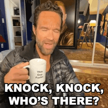 Knock Knock Whos There Cameo GIF - Knock Knock Whos There Cameo Someones At The Door GIFs