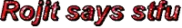 the word rojit that is in red