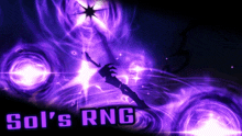 a purple background with the words sol 's rng in white letters