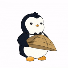 hat penguin throw cycle pudgy