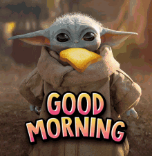 Grogu Breakfast Morning Baby Yoda GIF - Grogu Breakfast Morning Baby Yoda Grogu Morning GIFs