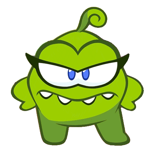Annoyed Om Nelle Sticker - Annoyed Om Nelle Cut The Rope Stickers