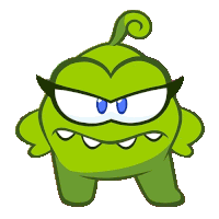Annoyed Om Nelle Sticker - Annoyed Om Nelle Cut The Rope Stickers