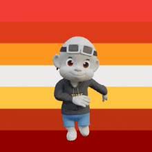 a cartoon character is wearing a hoodie that says " trust "