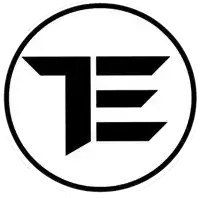 a black and white logo with the letter e inside of a circle