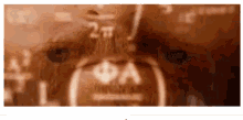 a close up of a person 's face with numbers on it
