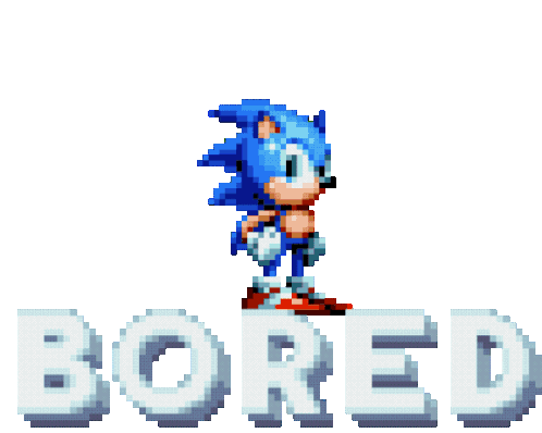 Sonic Bored Sticker - Sonic Bored Stamp Feet Stickers