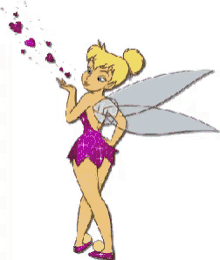 Tinkerbell Blow A Kiss GIF - Tinkerbell Blow A Kiss Hearts GIFs