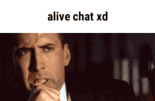 Nicolas Cage Alive GIF - Nicolas Cage Alive Chat GIFs