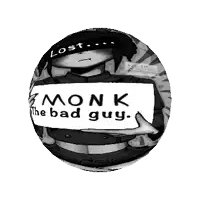 a black and white drawing of a person holding a sign that says " the bar "