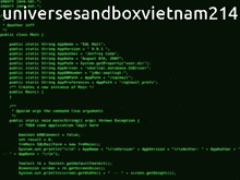 a computer screen with the words universeandboxvietnam214