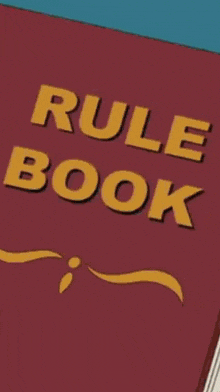 a cartoon man with a beard is holding a red book