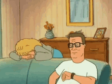 Luanne Crying And Hank Not Caring - King Of The Hill GIF - Crying Not Interested Watch GIFs