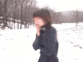 Asian Girl Smoking In The Snow GIF - Asian Girl Smoking In The Snow GIFs